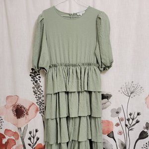 NWOT Nordstrom Free the Roses Maxi Ruffle Dress